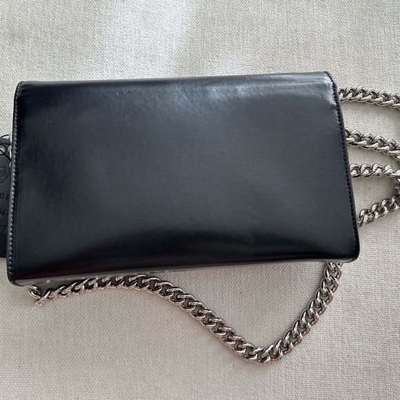 #22 RARE Philipp Plein Black Pyramid Studded Clutch - Picture 4 of 7